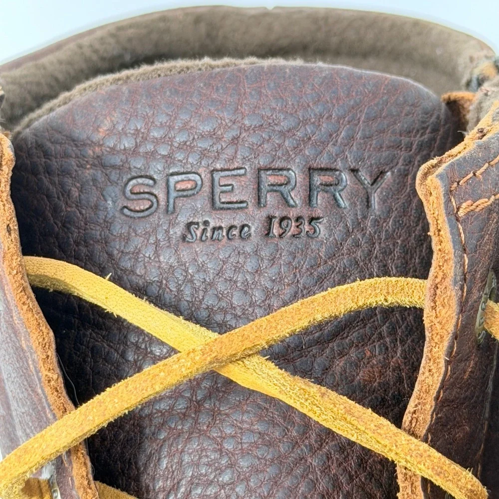 Sperry Saltwater Duck Boots Womens 12M Brown Leather Waterproof STS91176